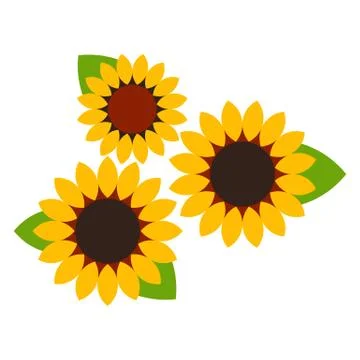 Sunflowers symbol Stock Illustration