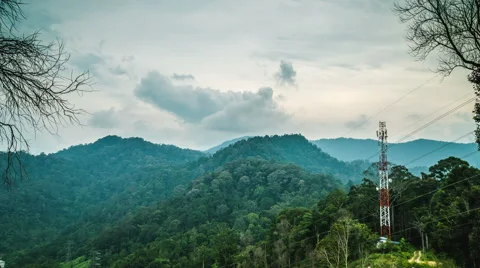 Sungai Lembing Sunset time lapse at beautiful mountain. Stock Footage 67602213