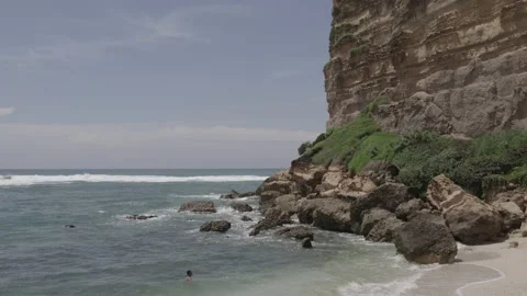 Sungkun beach aerial daylight view Stock Footage 169831138