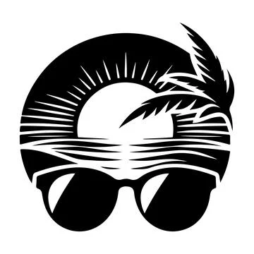 Sunglass and sun  vector iiiustrator Stock Illustration