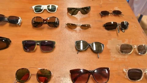 Sunglass Displays Stock Footage 310481138