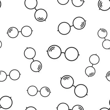 Sunglass seamless pattern background. Business flat vector illustration. Eyew Stock Illustration