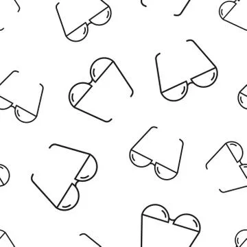 Sunglass seamless pattern background. Business flat vector illustration. Eyew Stock Illustration