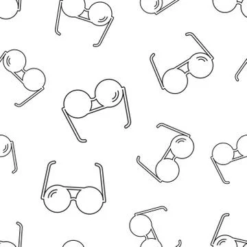 Sunglass seamless pattern background. Business flat vector illustration. Eyew Stock Illustration