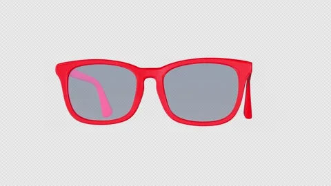 Sunglass on a Transparent Background. Seamless Loop. Eyeglass Animation. 4K Stock Footage 284417981