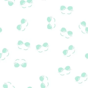 Sunglasses accessory glyph vector seamless pattern イラスト素材