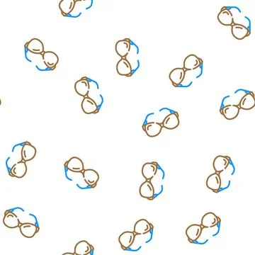 Sunglasses accessory vector seamless pattern Stock Illustration