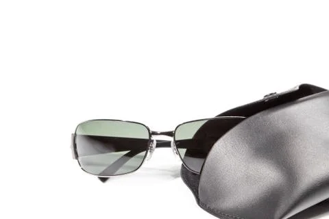 Sunglasses and case Stock Photos