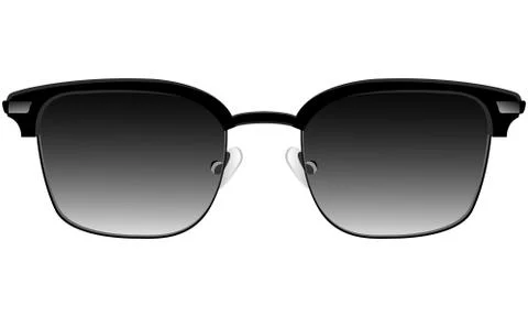 Sunglasses in black frame classic model Stock Illustration