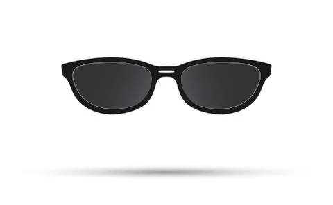 Sunglasses with black frames, isolated on a white background Stock Illustration