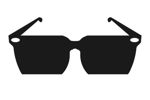 Sunglasses black Icon on white background.vector illustration Stock Illustration