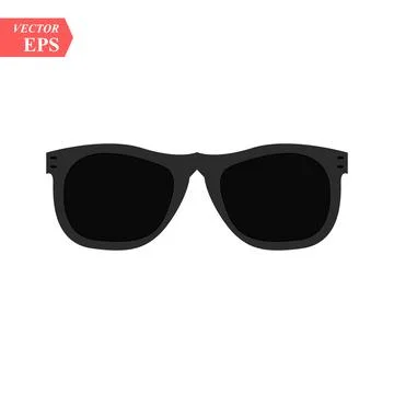 Sunglasses black Icon on white background.vector illustration Stock Illustration