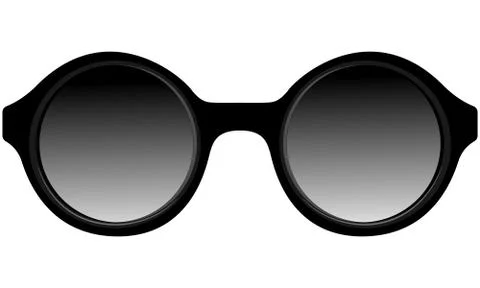 Sunglasses in black round frame Stock Illustration