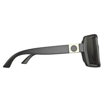 Sunglasses black, side view Illustrazione stock