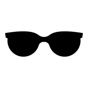 Sunglasses black vector icon on white background Stock Illustration