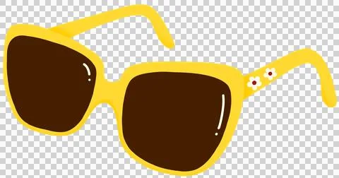 Sunglasses bright yellow Stock Illustration