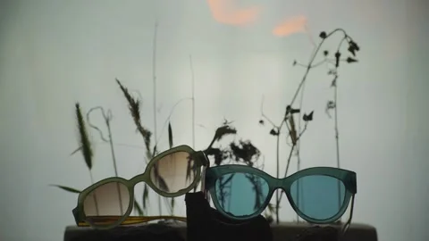 Sunglasses burning summer, desert Stock Footage 278086261