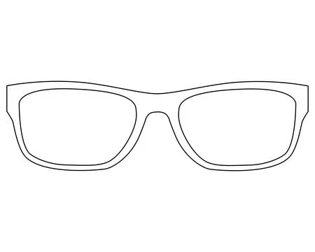 Sunglasses, classic accessory - vector linear image for a sign or logo. Stock Illustration