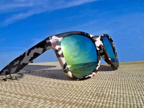 A sunglasses closeup view Stock Photos