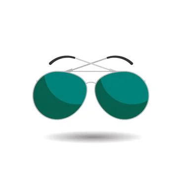 Sunglasses colored flat web icon Stock Illustration