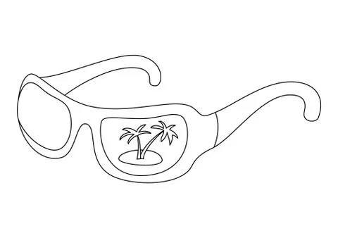 Sunglasses, contours Stock Illustration