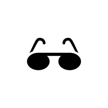 Sunglasses, Eyeglasses, Sun Glasses Solid Flat Vector Icon Isolated on Whit.. Stock Illustration