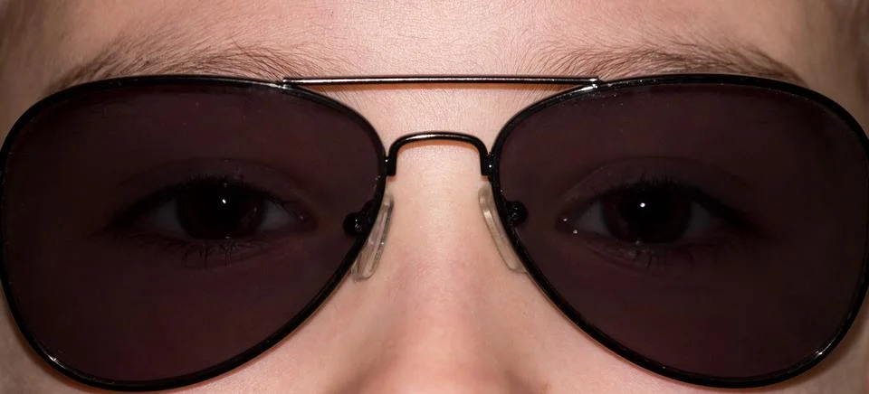 Sunglasses on face Stock Photos