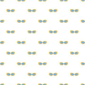 Sunglasses flat cartoon vector seamless pattern イラスト素材