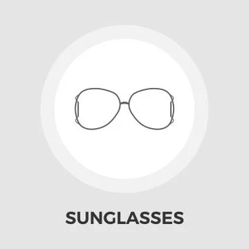 Sunglasses flat icon Stock Illustration