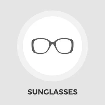 Sunglasses flat icon Stock Illustration