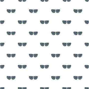 Sunglasses flat pattern design on white background Illustrazione stock
