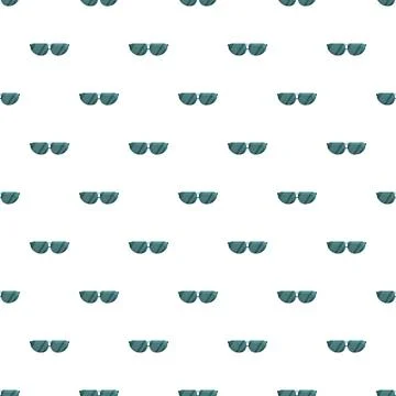 Sunglasses flat pattern repeating on white background Ilustración de archivo