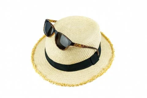 Sunglasses on hat. Stock Photos