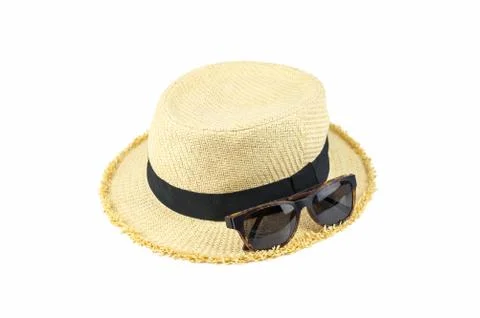 Sunglasses on hat. Foto stock