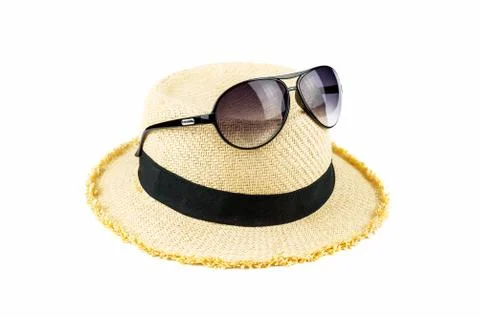 Sunglasses on hat. Stock Photos