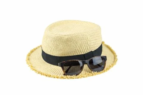 Sunglasses on hat. Stock Photos
