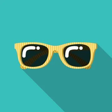 Sunglasses icon flat design vector symbol Stock Illustration