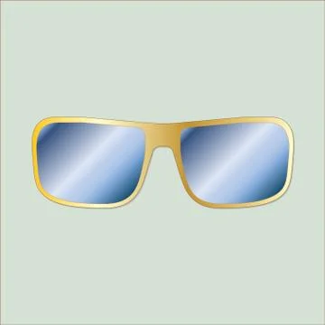 Sunglasses icon in flat design. Vector illustration. Stock Illustration