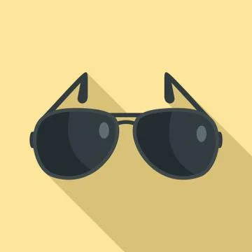 Sunglasses icon, flat style Stock Illustration