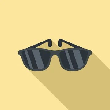 Sunglasses icon, flat style Stock Illustration