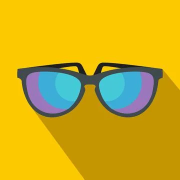 Sunglasses icon, flat style Stock Illustration