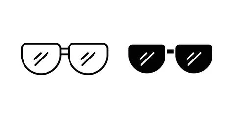 Sunglasses icon Illustration designs pack for Web Stock Illustration
