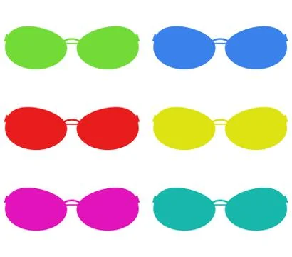 Sunglasses icon on white background Stock Illustration
