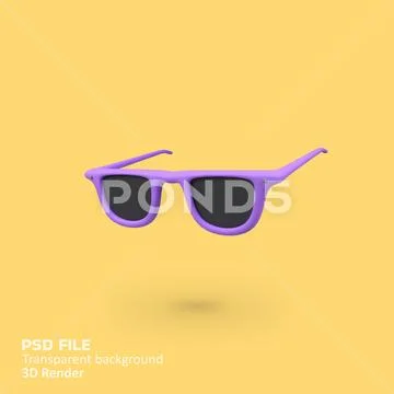 Sunglasses isolated 3d render icon illustration PSD Template