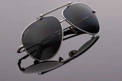 Sunglasses isolated on black background Stock Photos