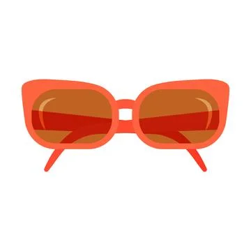 Sunglasses. Isolated object on a white background. Summer icon. Stock Illustration