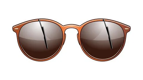 Sunglasses isolated on the white Stock Illustration