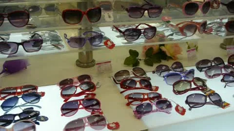 Sunglasses at the mall. Stock Footage 11322443