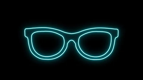 Sunglasses neon Stock Footage 247164624