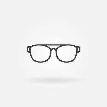 Sunglasses or glasses vector line icon or symbol Stock Illustration